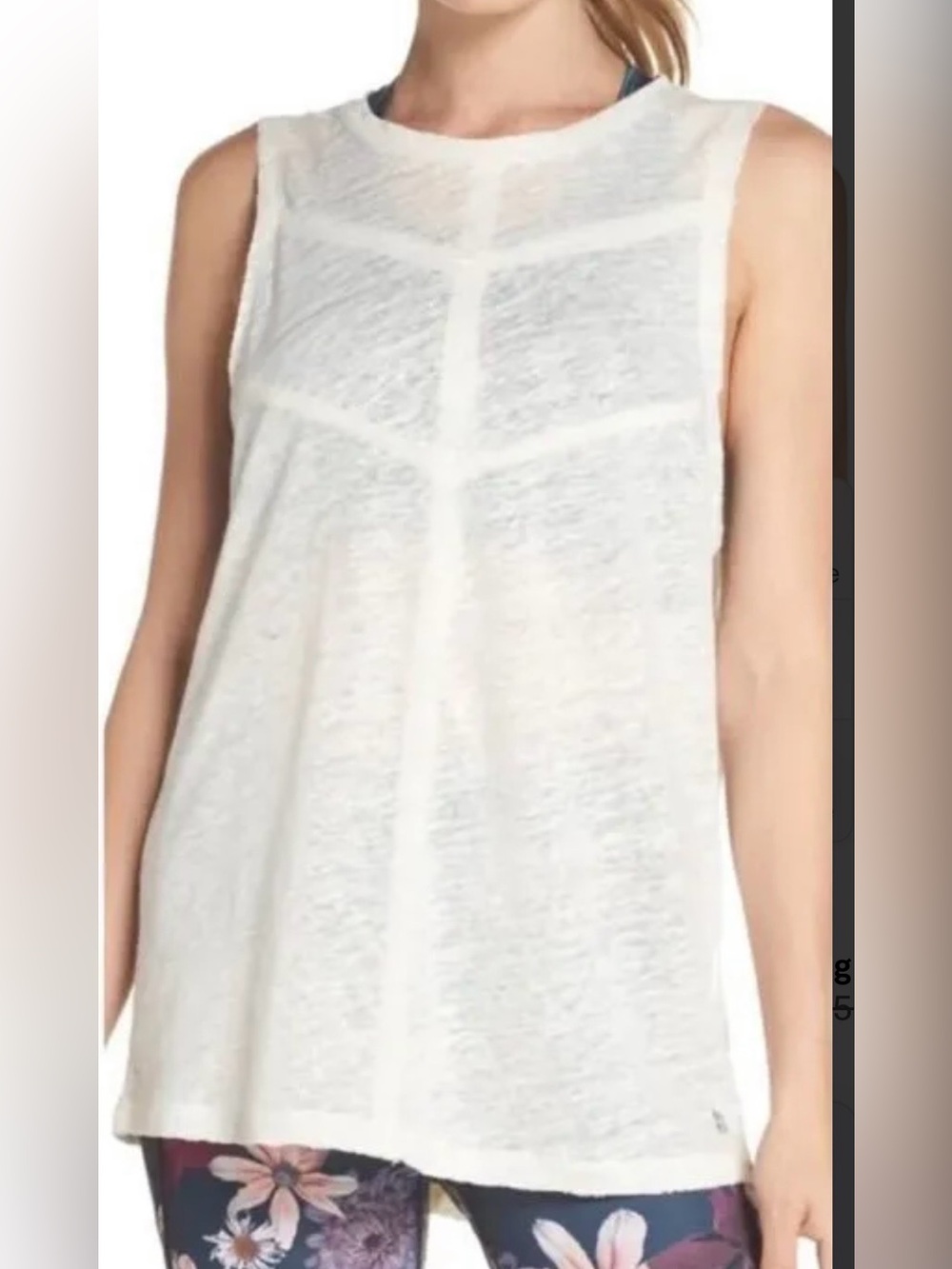 Sweaty Betty Raw Edge LinenTank